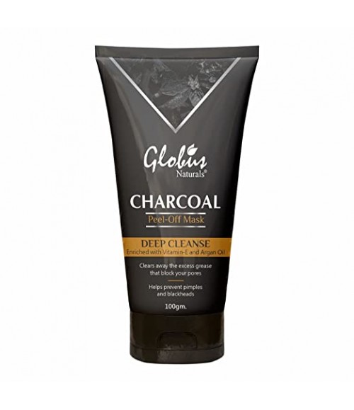 Globus Naturals Activated Charcoal Peel Off Mask Enriched with Vitamin-E and Argan Oil 100 gm
